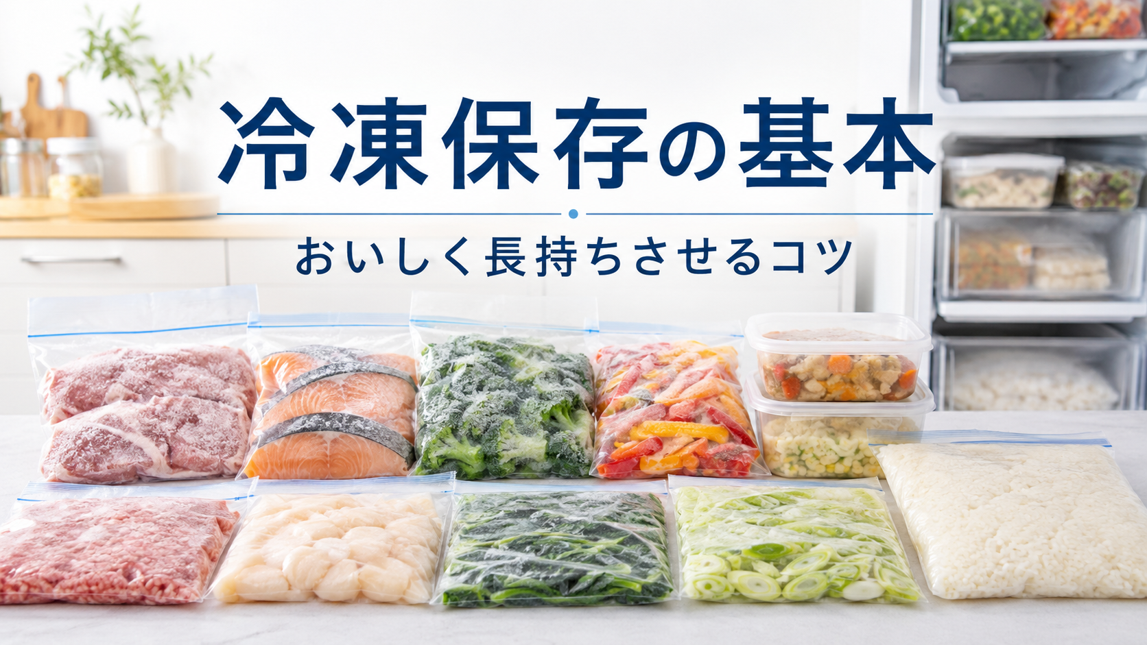 食材をおいしく長持ちさせる冷凍保存の基本とコツ