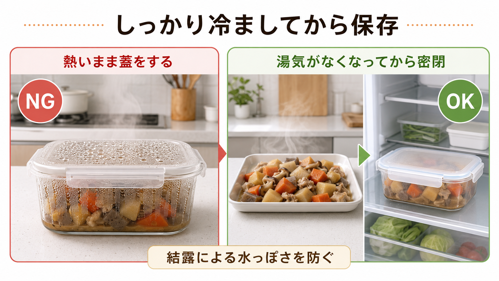 作り置きおかずを小分けして密閉保存するコツ