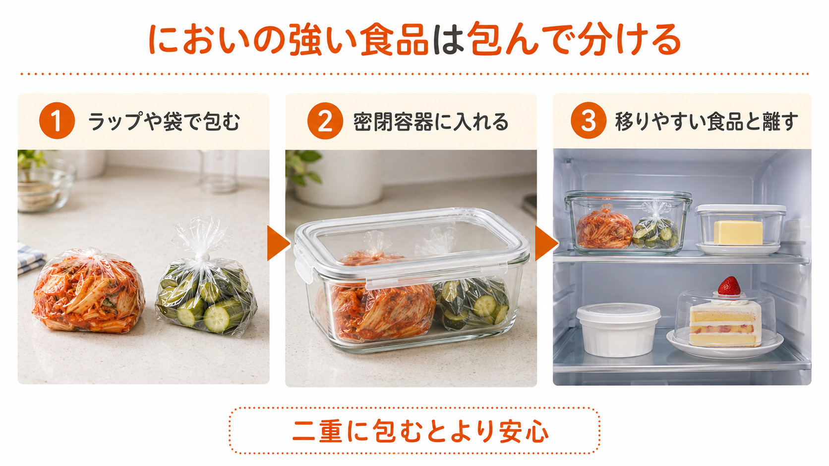 冷蔵庫でにおい移りが起こる主な原因