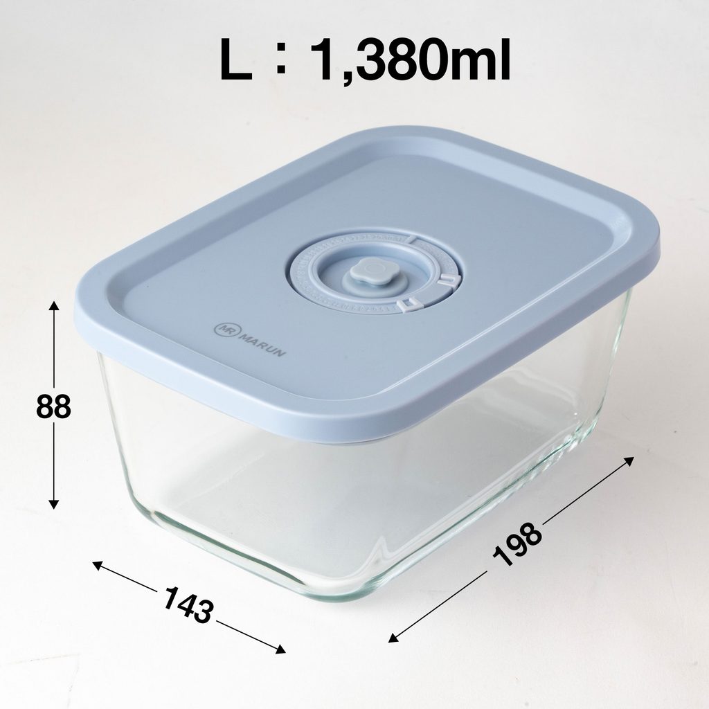 MR MARUN真空ガラス保存容器Lサイズ1380ml
