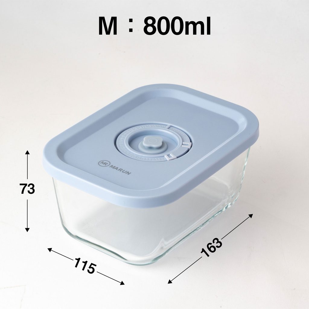 MR MARUN真空ガラス保存容器Mサイズ800ml
