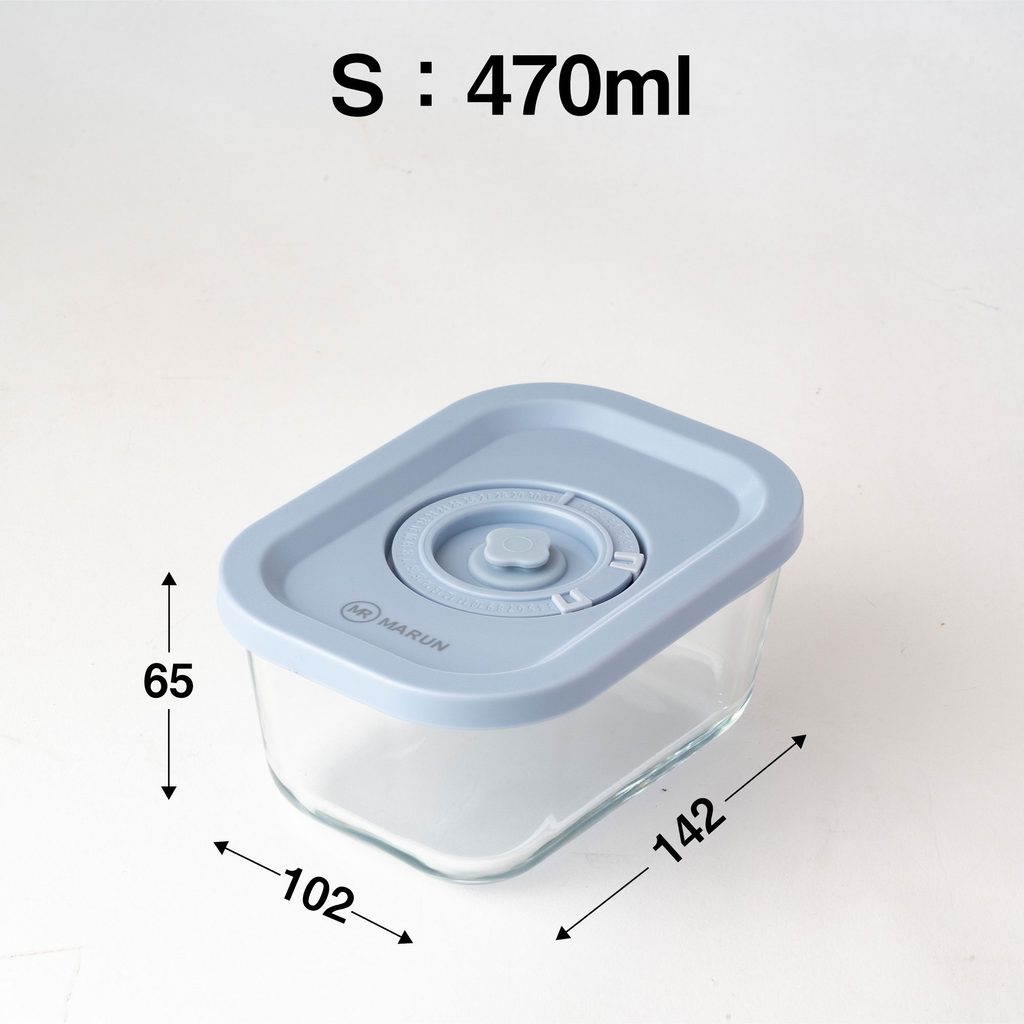 MR MARUN真空ガラス保存容器Sサイズ470ml
