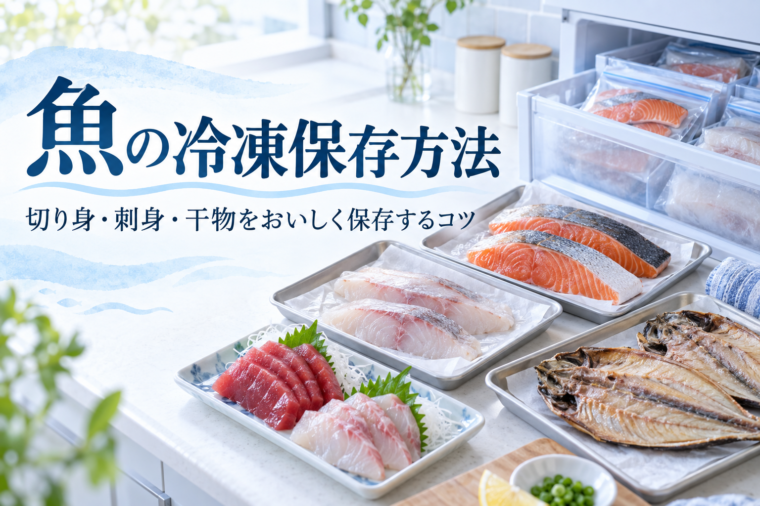 切り身・刺身・干物をおいしく保存する魚の冷凍保存方法