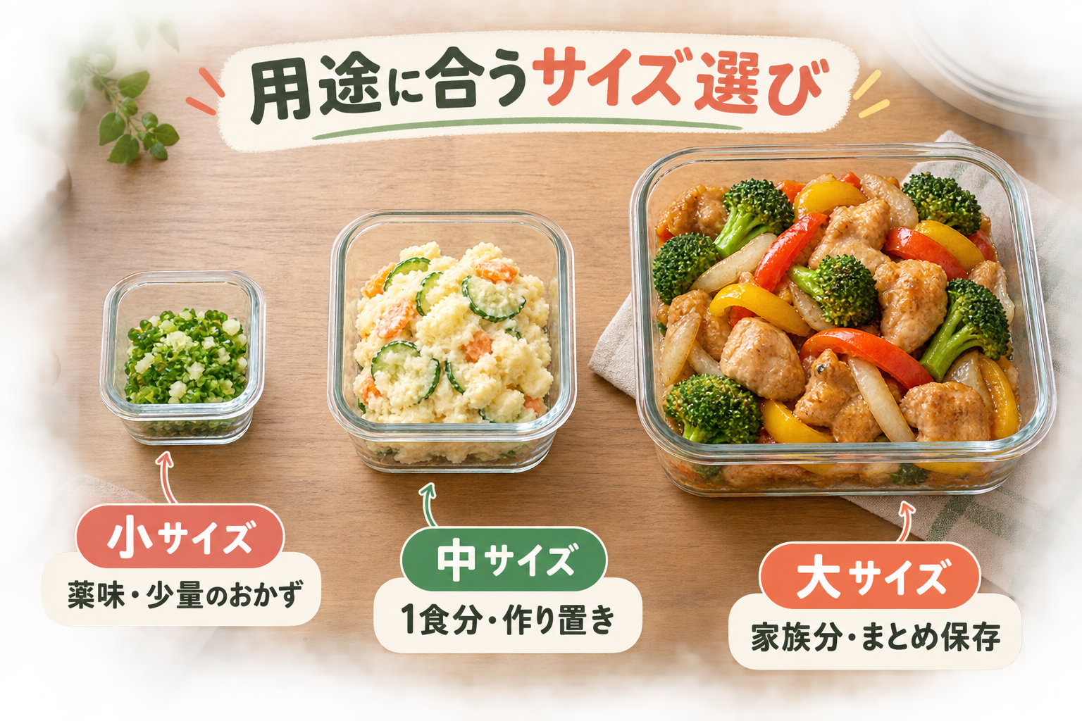 小中大の冷凍保存容器を用途に合わせて選ぶ方法