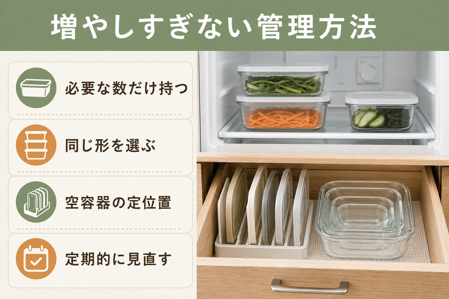 一人暮らしで保存容器を増やしすぎない収納と管理方法